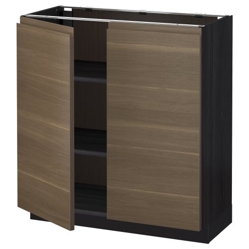 METOD, base cabinet with shelves/2 doors, 80x37 cm, 594.659.88