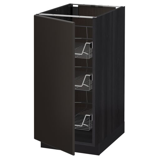 METOD, base cabinet with wire baskets, 40x60 cm, 594.671.38