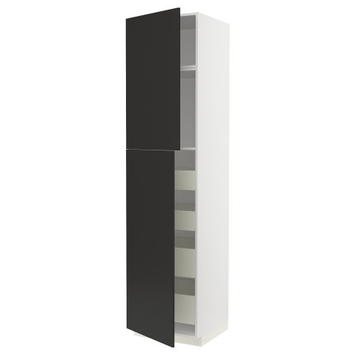 METOD, high cabinet with 2 doors/4 drawers, 60x60x240 cm, 594.988.42