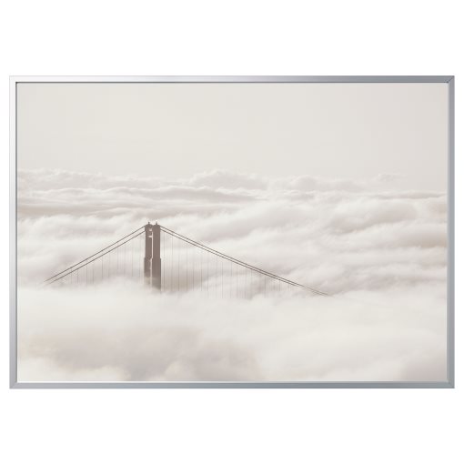 BJÖRKSTA, picture/bridge and clouds, 200x140 cm, 595.089.35