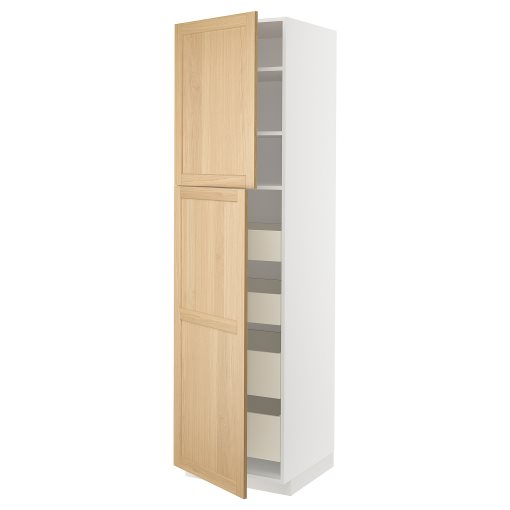 METOD, high cabinet with 2 doors/4 drawers, 60x60x220 cm, 595.095.05