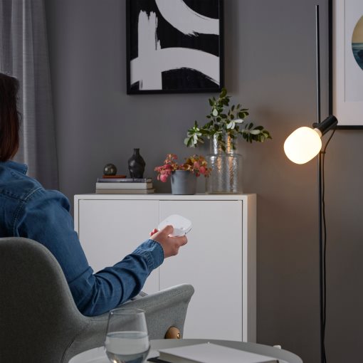 HARSLINGA/TRADFRI, floor lamp with light bulb/smart, 595.134.99