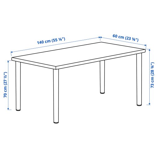 LAGKAPTEN/ADILS, desk, 140x60 cm, 595.234.55