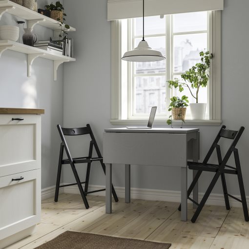HAUGA/FRÖSVI, table and 2 folding chairs, 55x82x109/74 cm, 595.749.06