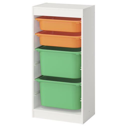 TROFAST, storage combination with boxes, 46x30x94 cm, 595.751.66