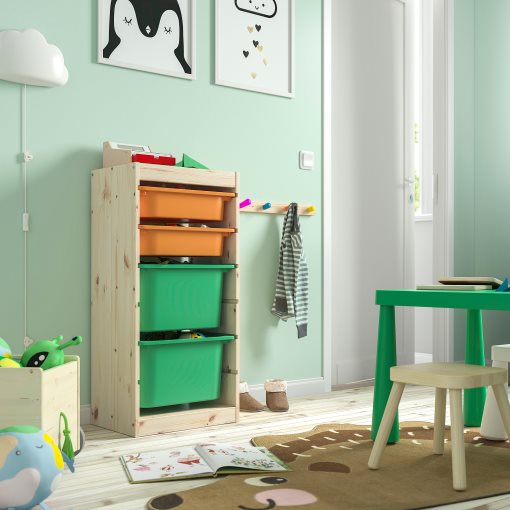 TROFAST, storage combination with boxes, 44x30x91 cm, 595.754.30