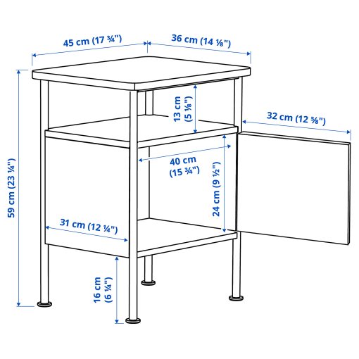 STJÄRNÖ/GRÅFJÄL, bedroom furniture set of 3, 140x200 cm, 595.776.36