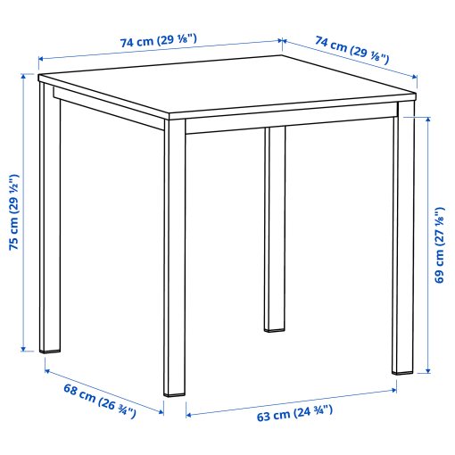 VIHALS, table, 74x74 cm, 595.785.08