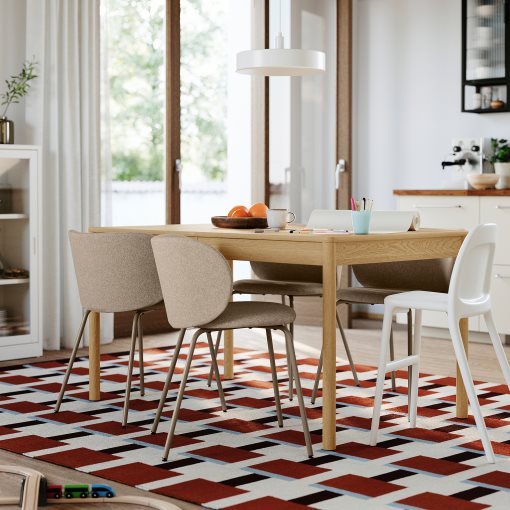 TONSTAD/KRYLBO, table and 4 chairs, 140/196x85 cm, 595.967.10