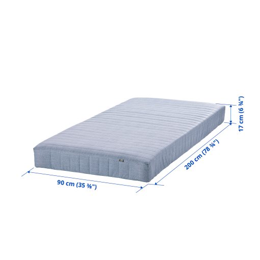 VADSÖ, sprung mattress extra firm, 90x200 cm, 604.535.88