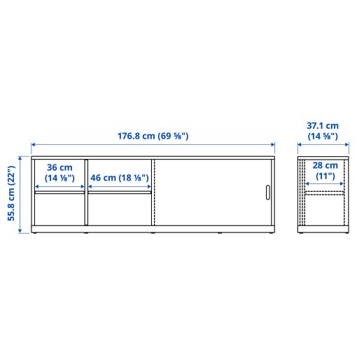 TONSTAD, TV bench, 177x37x56 cm, 604.888.80