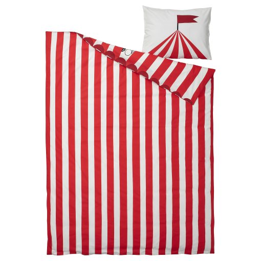 BUSENKEL, duvet cover and pillowcase/circus pattern, 150x200/50x60 cm, 605.178.25