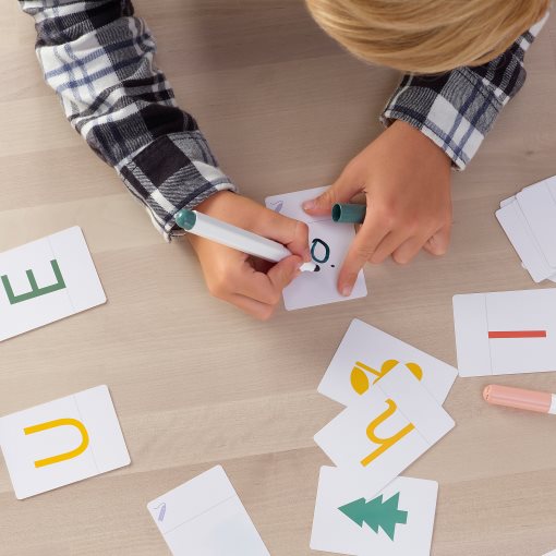 UNDERHÅLLA, cards/letters/numbers/signs, 64 pack, 605.521.59
