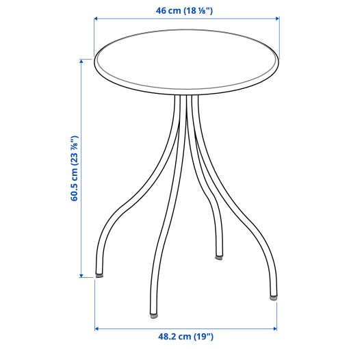 TANEBRO, side table/in/outdoor, 46 cm, 605.789.70