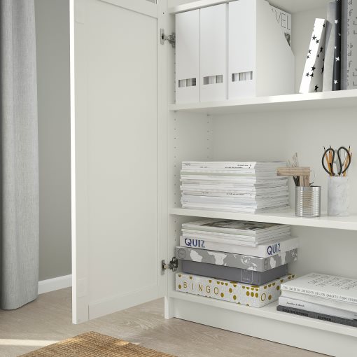 BILLY/OXBERG, bookcase with doors, 80x30x202 cm, 692.817.76