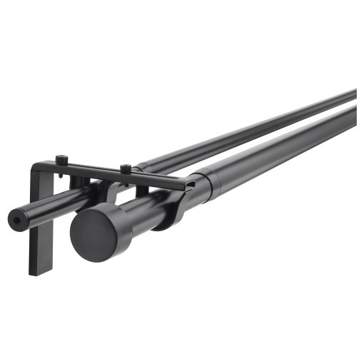 RACKA/HUGAD, double curtain rod combination, 120-210 cm, 693.995.87