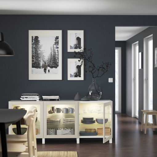 BESTÅ, σύνθεση αποθήκευσης με πόρτες, 180x42x74 cm, 694.217.67