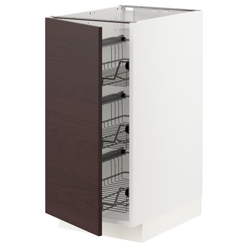 METOD, base cabinet with wire baskets, 40x60 cm, 694.563.56