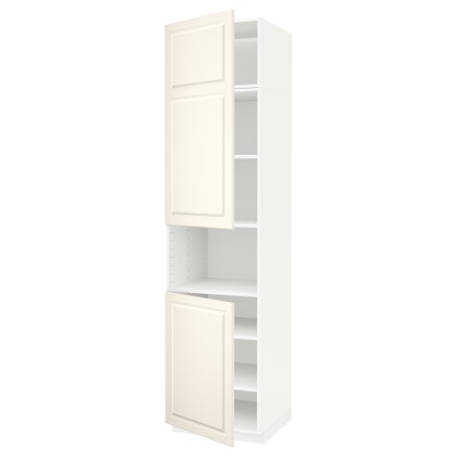 METOD, high cabinet for microwave with 2 doors/shelves, 60x60x240 cm, 694.566.48