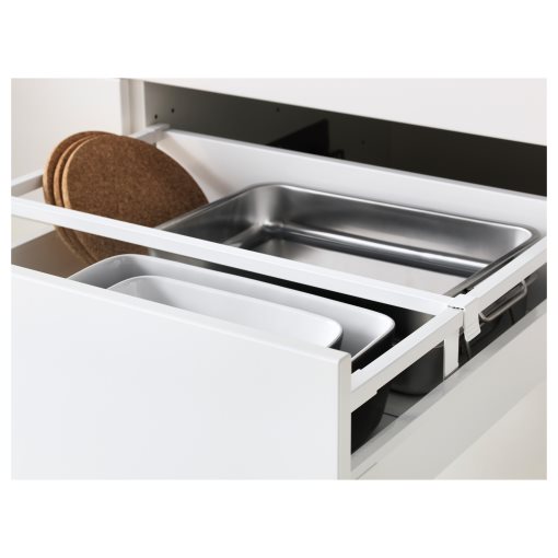 METOD, high cabinet for oven/microwave with door/2 drawers, 60x60x200 cm, 694.593.88