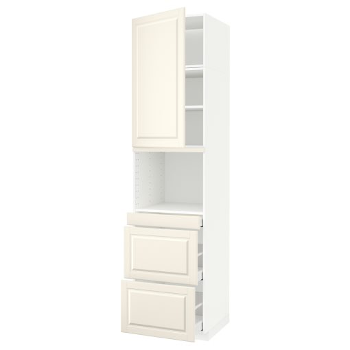 METOD, high cabinet for microwave combi with door/3 drawers, 60x60x240 cm, 694.614.52