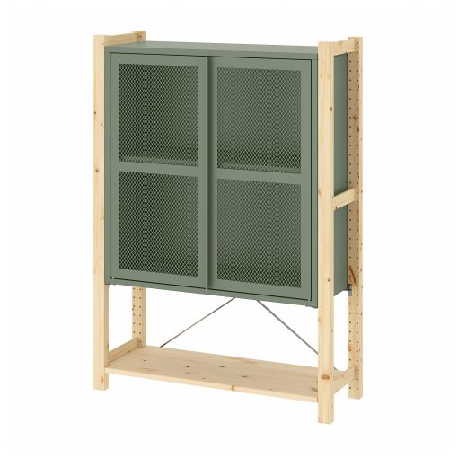 IVAR, cabinet with doors, 89x30x124 cm, 695.081.62