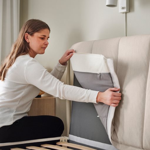 TÄLLÅSEN, upholstered bed frame, 140x200 cm, 695.147.90