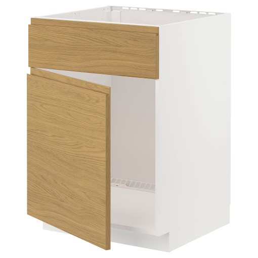 METOD, base cabinet for sink with door/front, 60x60 cm, 695.384.80