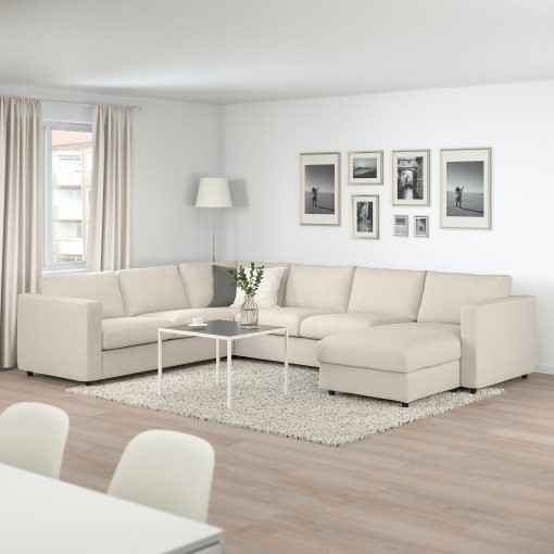 VIMLE, corner sofa-bed, 5-seat with chaise longue, 695.452.25
