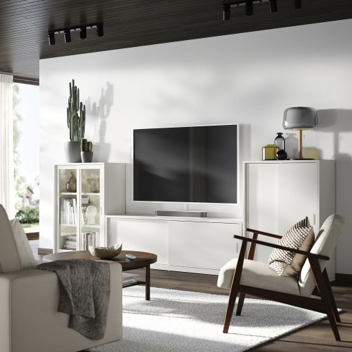 TONSTAD, έπιπλο TV/αποθήκευσης με συρόμενες πόρτες, 339x37x116 cm, 695.717.66