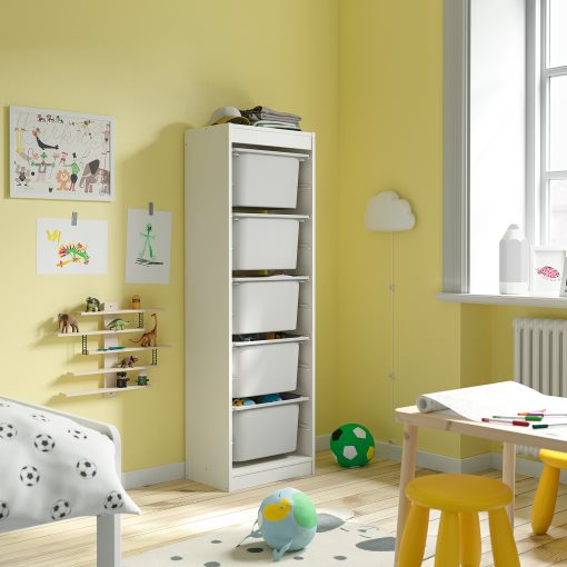 TROFAST, storage combination with boxes, 46x30x145 cm, 695.754.77