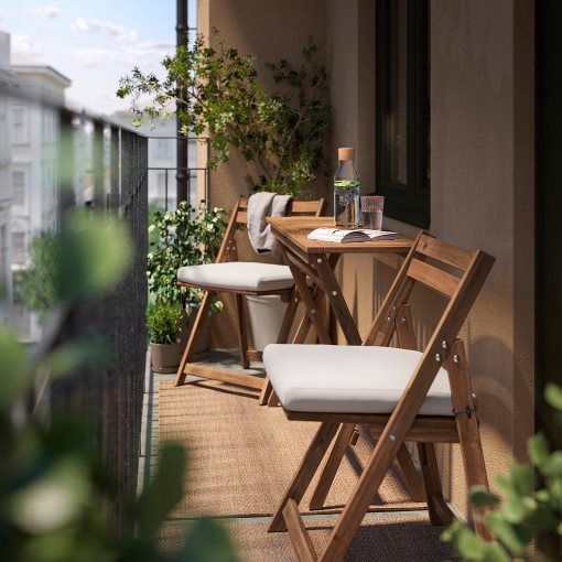 NÄMMARÖ, table and 2 chairs, folding/outdoor, 108x37 cm, 695.817.89