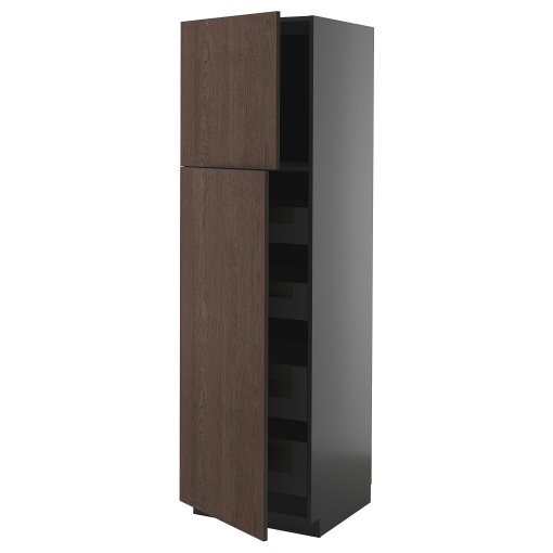 METOD/KNIVSHULT, high cabinet with 2 doors/4 drawers, 60x60x200 cm, 695.879.70
