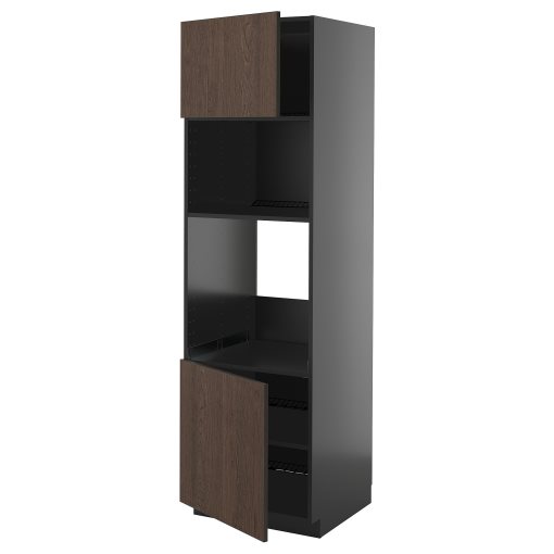 METOD, high cabinet for oven/microwave with 2 doors/shelves, 60x60x200 cm, 695.886.44