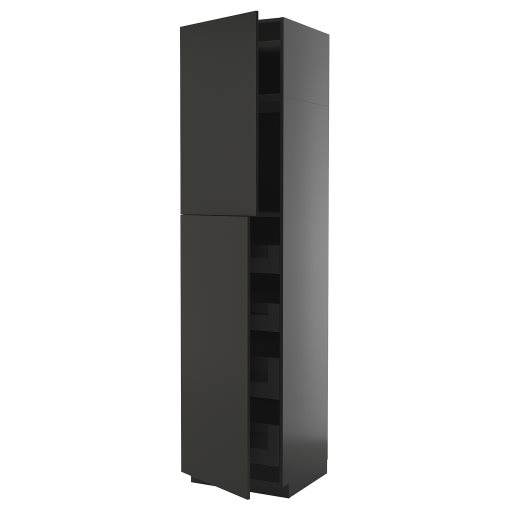 METOD/KNIVSHULT, high cabinet with 2 doors/4 drawers, 60x60x240 cm, 695.891.82