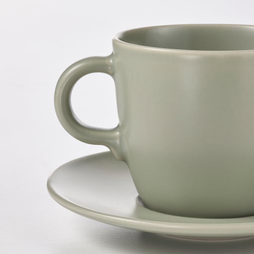FÄRGKLAR, cup with saucer 4 pack, 25 cl, 704.781.59
