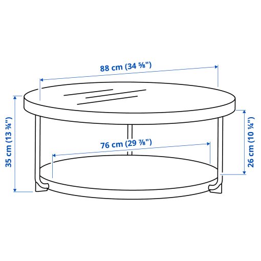 FRÖTORP, coffee table, 88 cm, 704.975.82