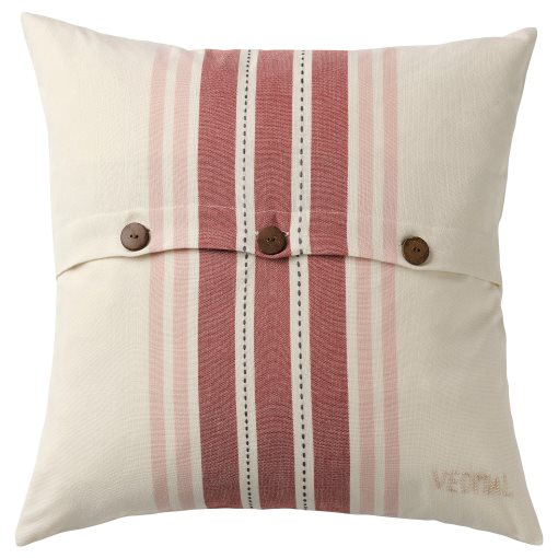 VEDMAL, cushion cover handmade/stripe, 50x50 cm, 705.074.68