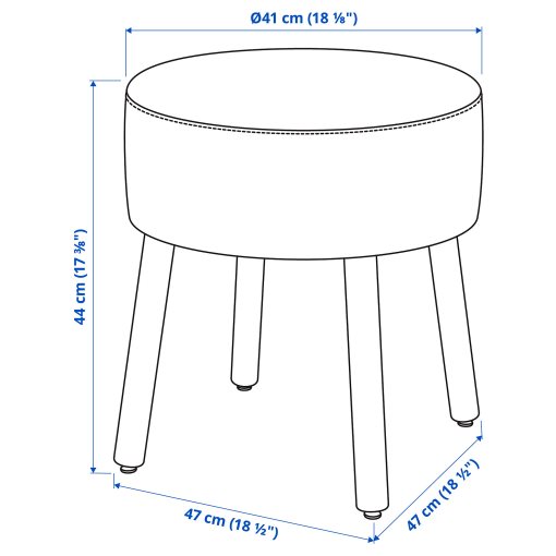 MÖRTFORS, pouffe, 47x47 cm, 705.702.47