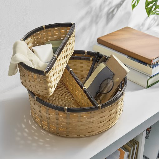 SNÖPLOG, handmade basket, set of 3, 705.818.49