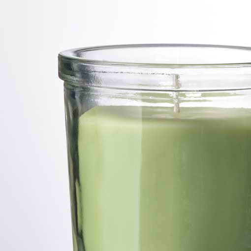 LOVSKOGSLUND, scented candle in glass/apple, 20 hr, 705.820.52