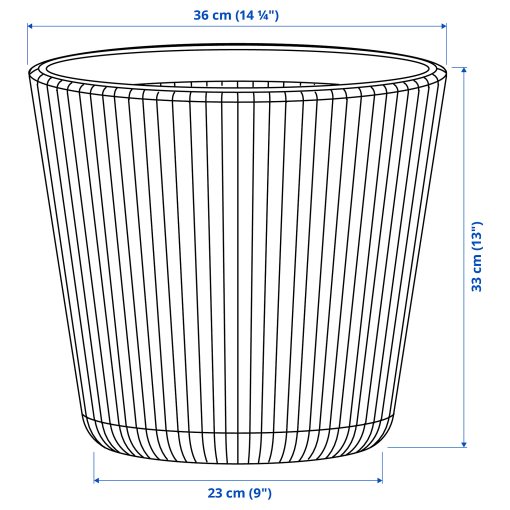 BJORNBAMBU, plant pot in/outdoor, 32 cm, 705.847.63