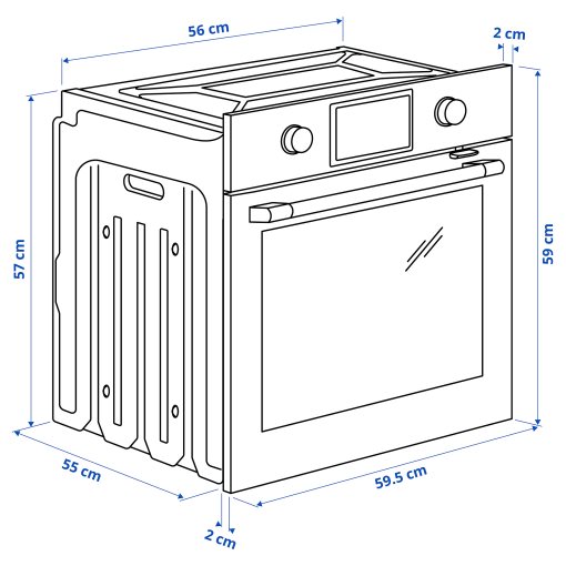 STENABY, true fan oven/added steam/function bake function, IKEA 500, 706.002.06
