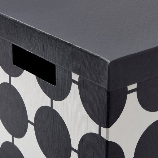 TJENA, storage box with lid, 25x35x20 cm, 706.010.55