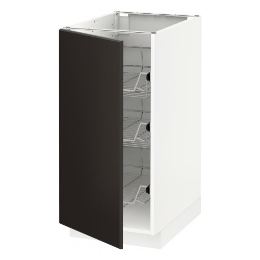 METOD, base cabinet with wire baskets, 40x60 cm, 794.550.59