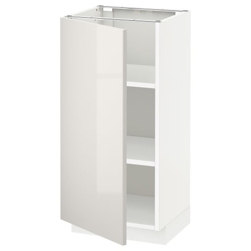 METOD, base cabinet with shelves, 40x37 cm, 794.552.43