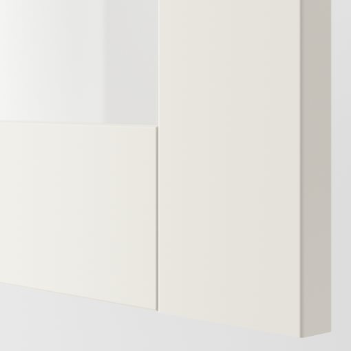 METOD, wall cabinet with 2 glass doors, 80x40 cm, 794.555.68