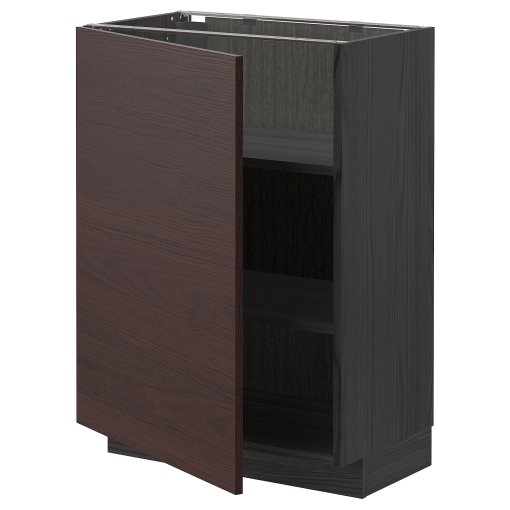 METOD, base cabinet with shelves, 60x37 cm, 794.636.86
