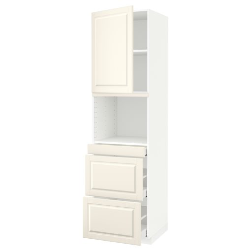 METOD, high cabinet for microwave combi with door/3 drawers, 60x60x220 cm, 794.682.74