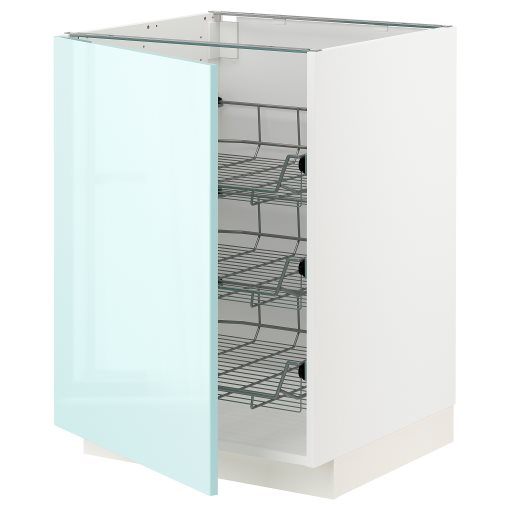 METOD, base cabinet with wire baskets, 60x60 cm, 794.697.68